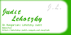 judit lehotzky business card